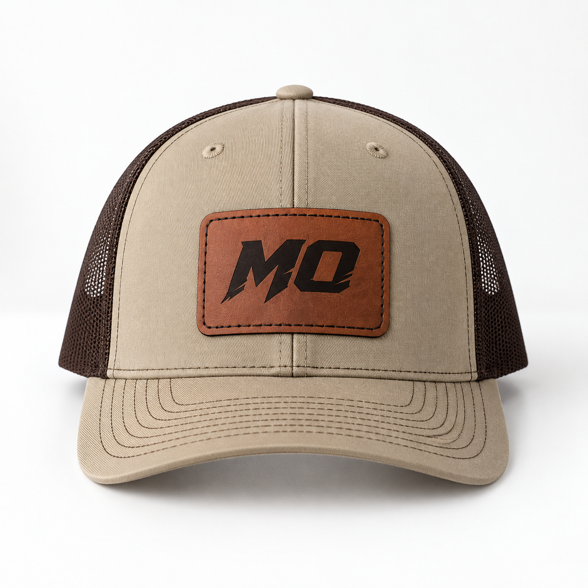 MO Leather Patch Trucker Hat